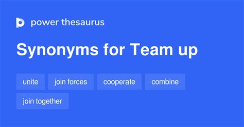 teaming up synonym|group up synonym.